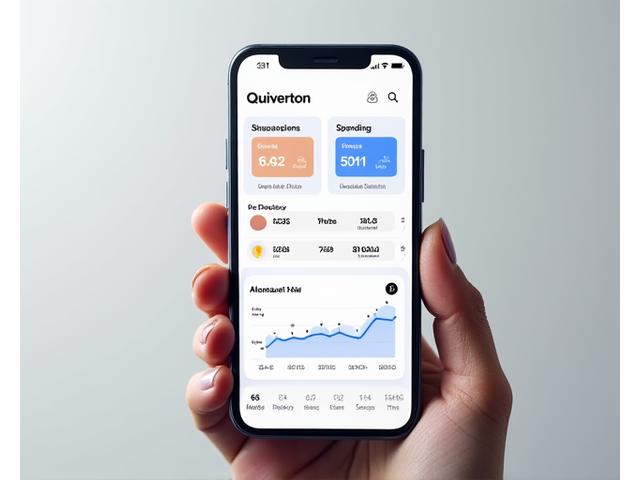 Quiverton FinPlan mobile app dashboard showing financial overview
